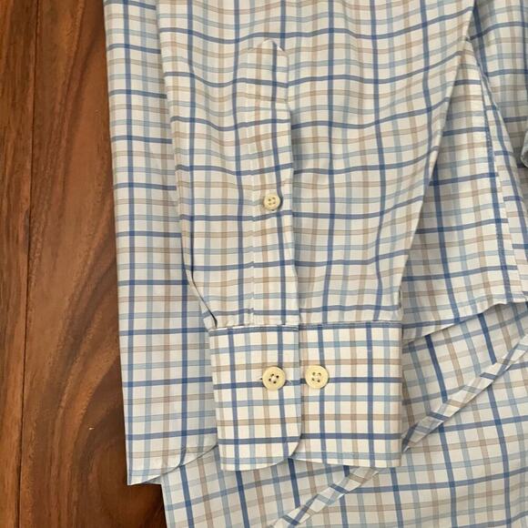 Peter Millar Multicolor Plaid Long Sleeve Button Up Dress Shirt XL ( A-144) - Picture 3 of 5